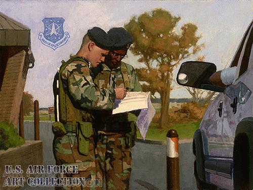 AFSPC Security Forces Entry Controllers Review Entry Authorization List--JTF Katrina Hurricane Relief--Biloxi, MS